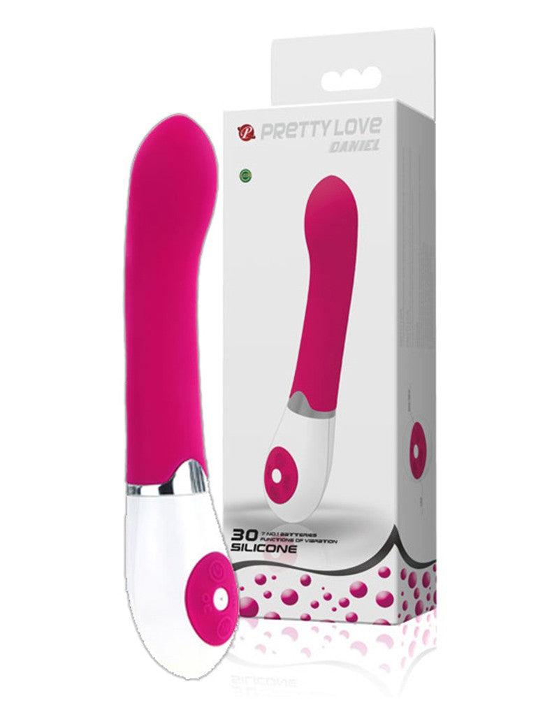 Pretty Love Daniel Klassieke Siliconen Basis Vibrator - roze - Erotiekvoordeel.nl