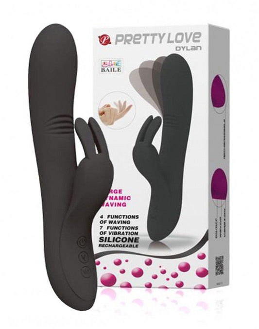 Pretty Love Dylan Bunny Vibrator - zwart - Erotiekvoordeel.nl