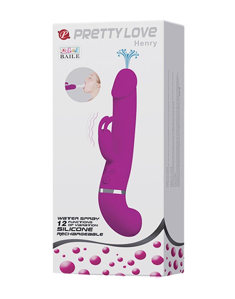 Pretty Love Henry Tarzan Vibrator met squirt functie - Erotiekvoordeel.nl