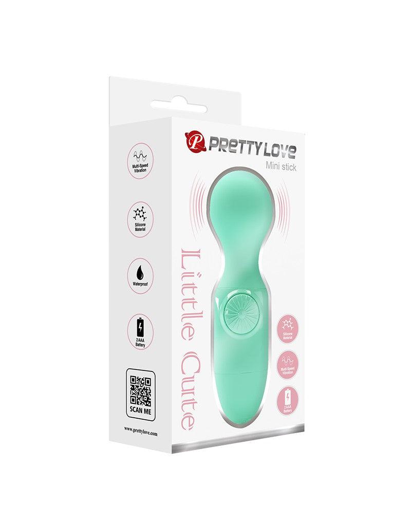 Pretty Love Little Cute - Vibrator - Mini Stick - Mini Wand Vibrator - Groen - Compact, Krachtig en Veelzijdig-Erotiekvoordeel.nl