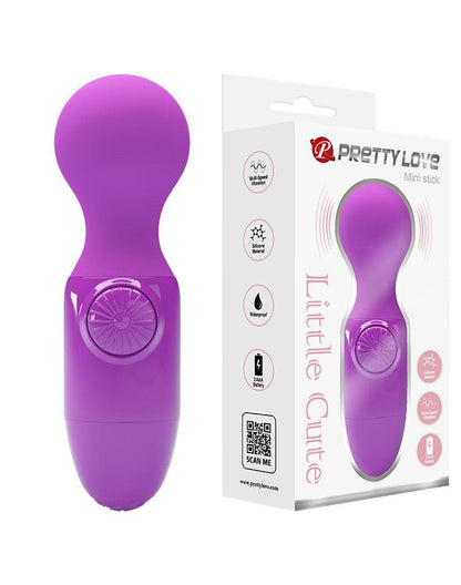 Pretty Love Little Cute - Vibrator - Mini Stick - Mini Wand Vibrator - Paars - Compact, Krachtig en Veelzijdig-Erotiekvoordeel.nl