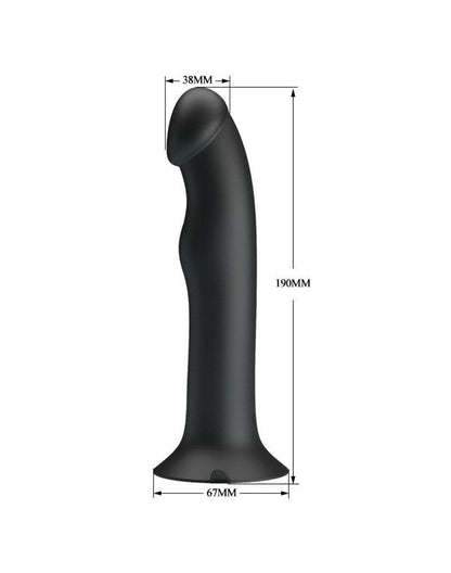 Pretty Love Murray - Vibrerende Dildo - 19 cm - Zwart - USB Oplaadbaar - Siliconen-Erotiekvoordeel.nl