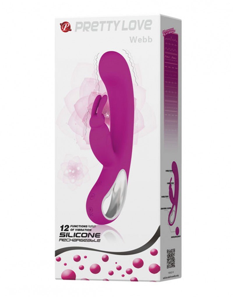 Pretty Love Webb Rabbit Vibrator - roze - Erotiekvoordeel.nl