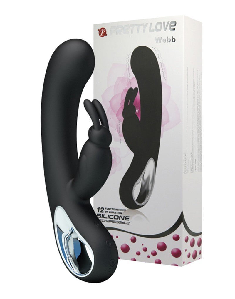 Pretty Love Webb Rabbit Vibrator - zwart - Erotiekvoordeel.nl