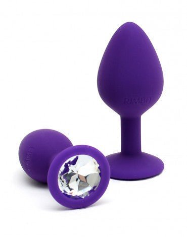 Rimba Berlin Bling Buttplug | Set met twee buttplugs met kristal - paars - Erotiekvoordeel.nl