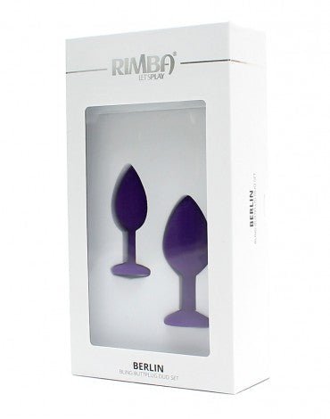 Rimba Berlin Bling Buttplug | Set met twee buttplugs met kristal - paars - Erotiekvoordeel.nl