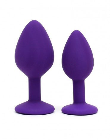 Rimba Berlin Bling Buttplug | Set met twee buttplugs met kristal - paars - Erotiekvoordeel.nl