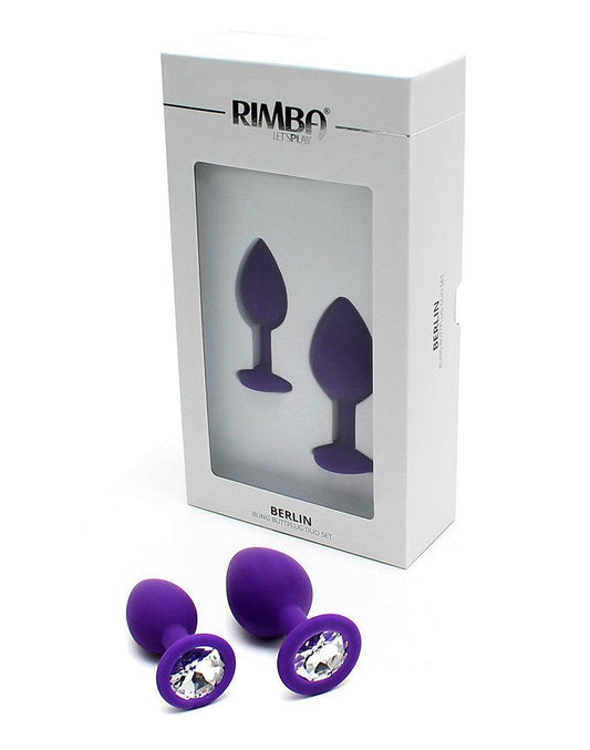 Rimba Berlin Bling Buttplug | Set met twee buttplugs met kristal - paars - Erotiekvoordeel.nl