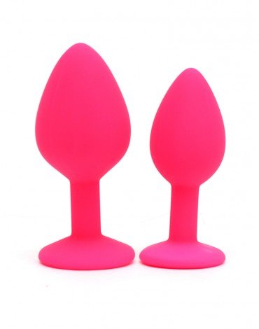 Rimba Berlin Bling Buttplug | Set met twee buttplugs met kristal - roze - Erotiekvoordeel.nl