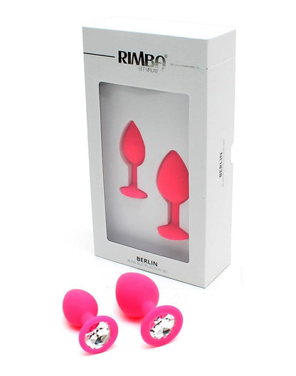 Rimba Berlin Bling Buttplug | Set met twee buttplugs met kristal - roze - Erotiekvoordeel.nl