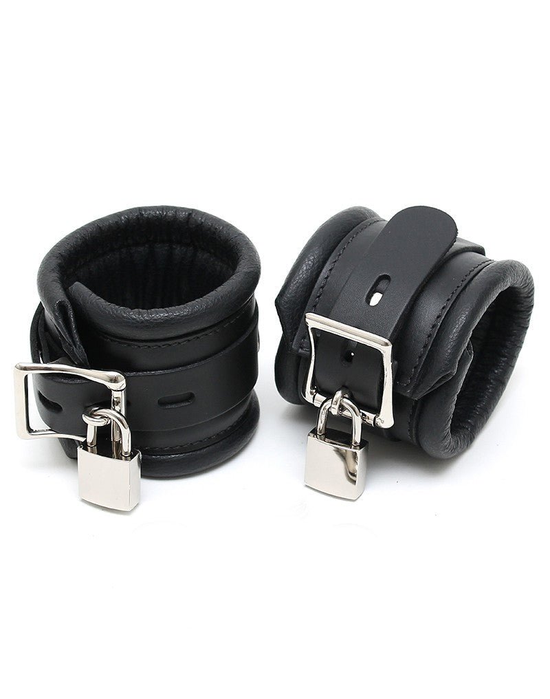 Rimba Bondage Ring | Restraint Ring met Leren Boeien en Hangslot - Erotiekvoordeel.nl