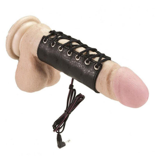 Rimba Electro Sex Lederen Penisriem/cockstrap bi-polair - Erotiekvoordeel.nl