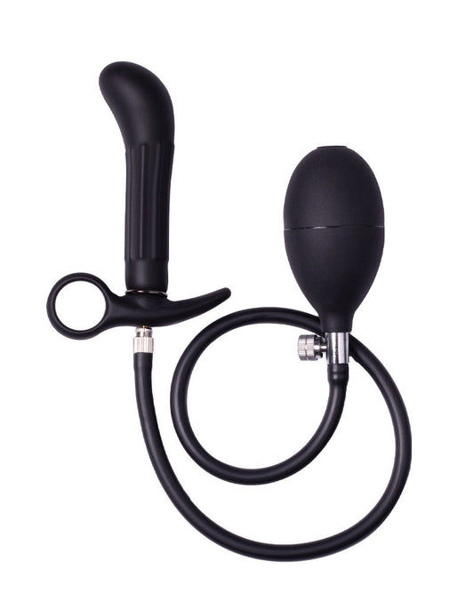 Rimba Latex Play Plug Anal Hinchable con Bomba - negro