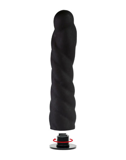 Rimba Latex Play - Verwisselbare Dildo voor Strap-on - Zwart - Ø3.4 x 16 cm - 160 mm lengte - 34 mm diameter-Erotiekvoordeel.nl