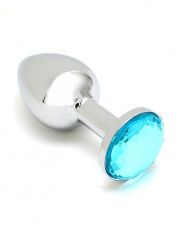 Rimba Metalen Buttplug met kristal Sofia - blauw- Erotiekvoordeel.nl