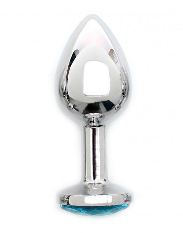 Rimba Metalen Buttplug met kristal Sofia - blauw- Erotiekvoordeel.nl