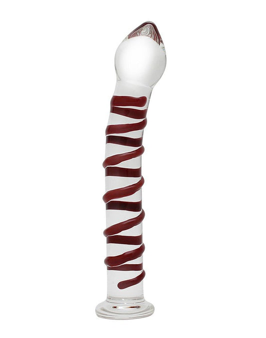 Rimba Sensual Glass Glazen Dildo Ursula - transparant/rood-Erotiekvoordeel.nl