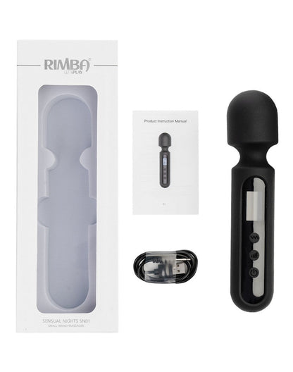 Rimba - Sensual Nights SN01 - Kleine Wand Vibrator - Massager - Zwart-Erotiekvoordeel.nl