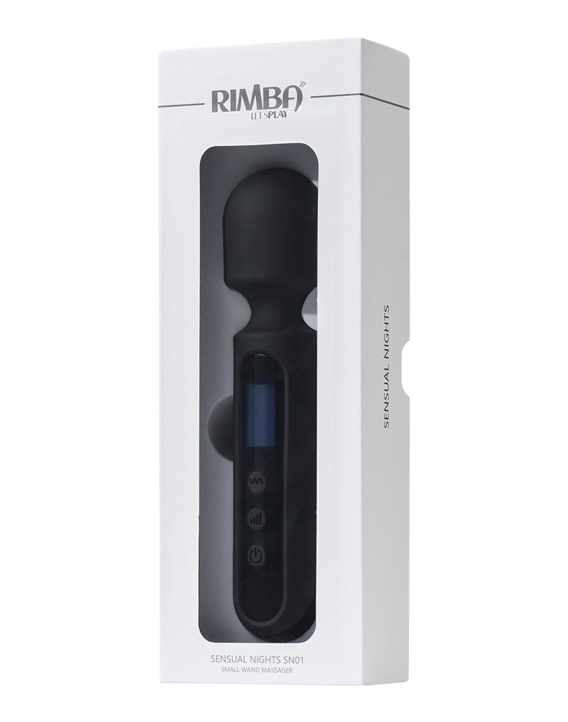 Rimba - Sensual Nights SN01 - Kleine Wand Vibrator - Massager - Zwart-Erotiekvoordeel.nl