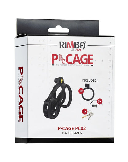 Rimba Toys - P-Cage PC02 - Kunststof Kuisheidskooi - Peniskooi - Chastity - Zwart -Erotiekvoordeel.nl