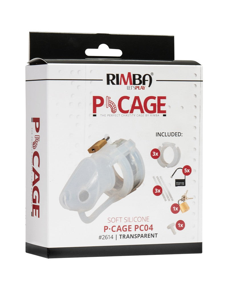 Rimba Toys - P-Cage PC05 - Siliconen Kuisheidskooi - Peniskooi - Chastity - Transparant-Erotiekvoordeel.nl