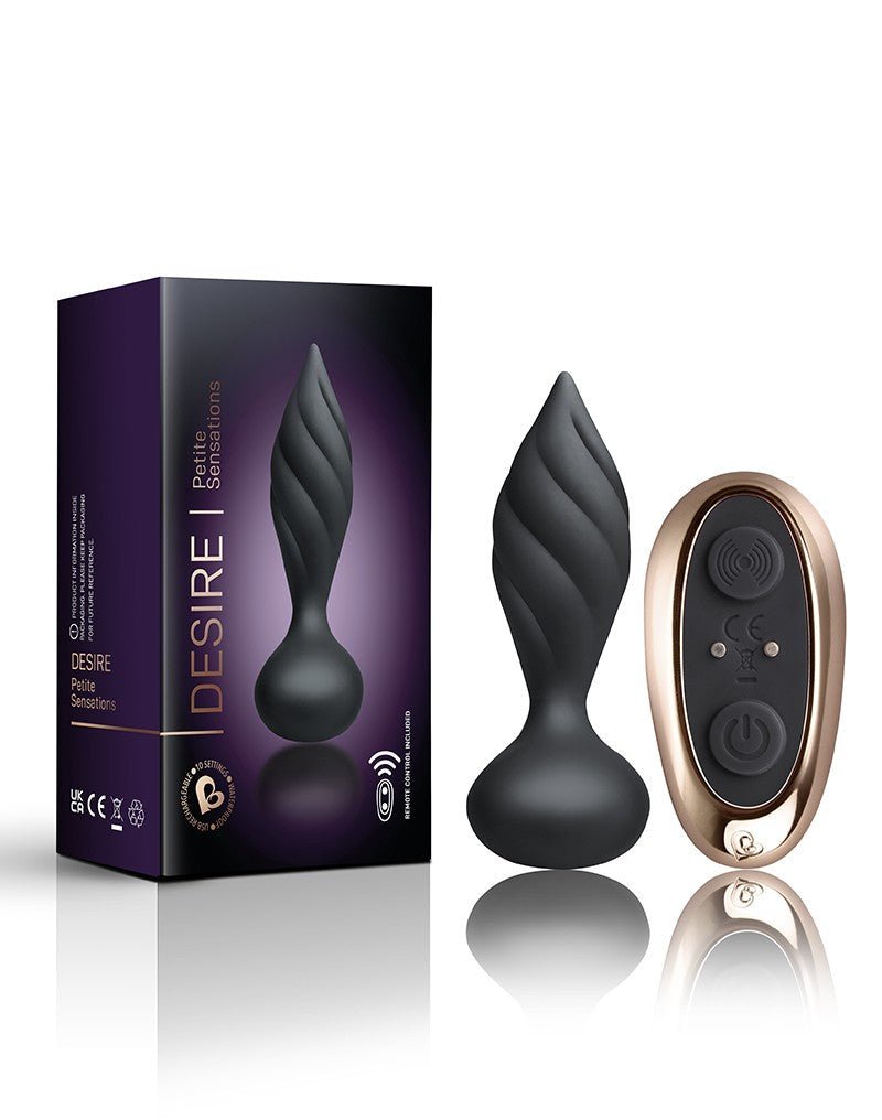 Rocks-Off Anaal Vibrator/Vibrerende Buttplug met afstandsbediening PETITE SENSATIONS DESIRE - zwart-Erotiekvoordeel.nl