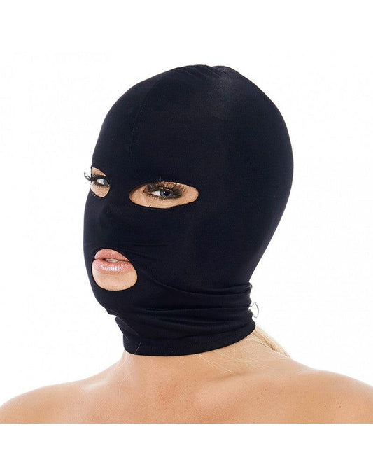 SM Hoofdmasker | Hood uit elastische stof met gaten voor ogen en mond - Erotiekvoordeel.nl