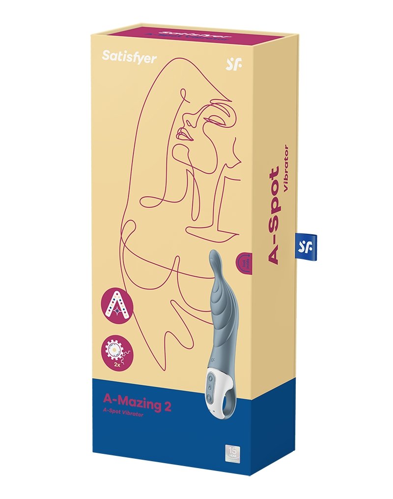 Satisfyer A-MAZING 2 A-spot Vibrator - lichtgrijs-Erotiekvoordeel.nl