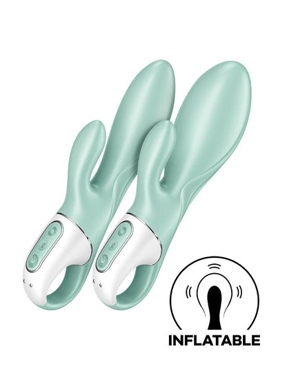 Satisfyer - Air Pump Bunny 5+ - Opblaasbare Rabbit Vibrator (met App Control) - Mint-Erotiekvoordeel.nl