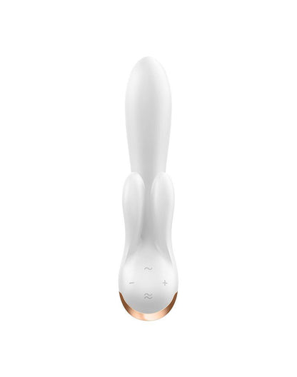 Satisfyer Double Flex Rabbit Tarzan Vibrator met APP control - wit-Erotiekvoordeel.nl