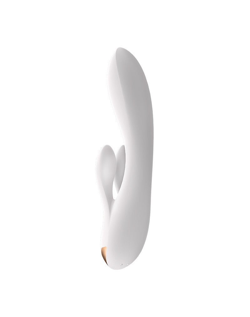 Satisfyer Double Flex Rabbit Tarzan Vibrator met APP control - wit-Erotiekvoordeel.nl