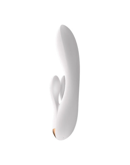 Satisfyer Double Flex Rabbit Tarzan Vibrator met APP control - wit-Erotiekvoordeel.nl