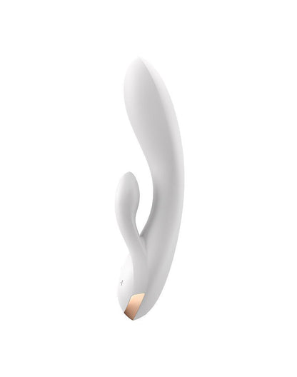 Satisfyer Double Flex Rabbit Tarzan Vibrator met APP control - wit-Erotiekvoordeel.nl