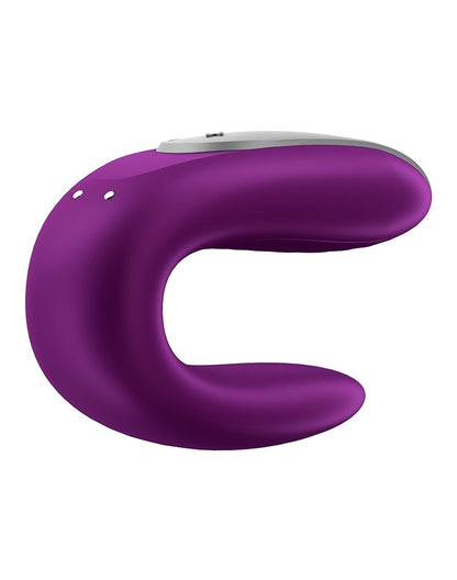 Satisfyer Double Fun Luxe Partner Vibrator met APP Control - paars- Erotiekvoordeel.nl