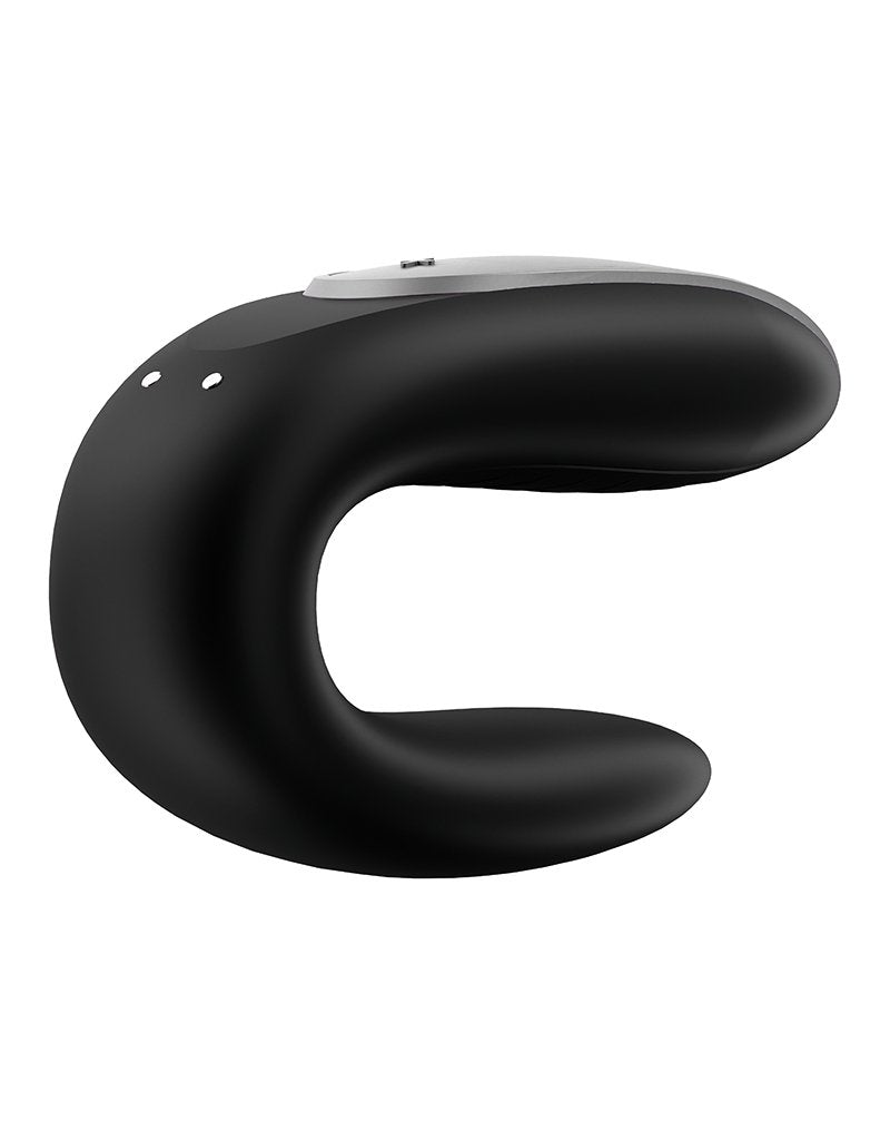 Satisfyer Double Fun Luxe Partner Vibrator met APP Control - zwart- Erotiekvoordeel.nl