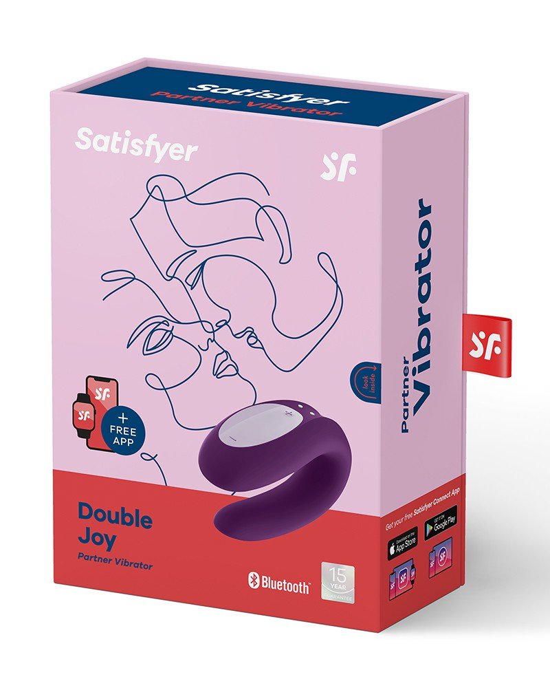 Satisfyer Double Joy PaarsMet app en Bluetooth Partner Vibrator- Erotiekvoordeel.nl