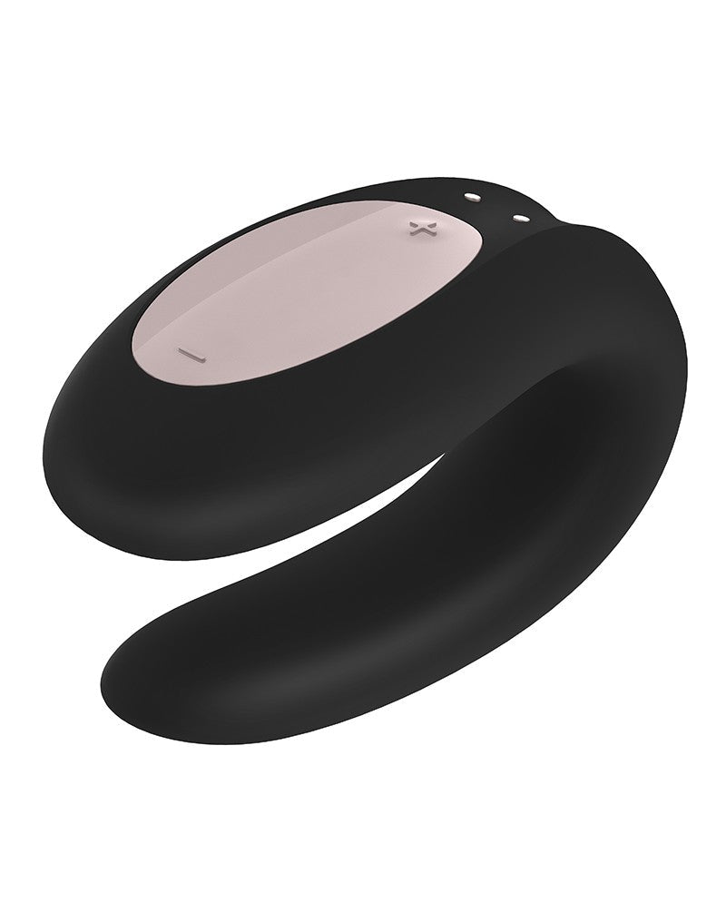 Satisfyer Double Joy Zwart Met app en Bluetooth Partner Vibrator- Erotiekvoordeel.nl