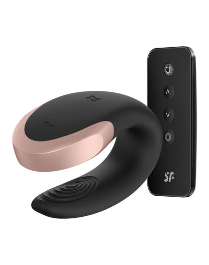 Satisfyer Double Love Luxe Partner Vibrator - zwart - Erotiekvoordeel.nl