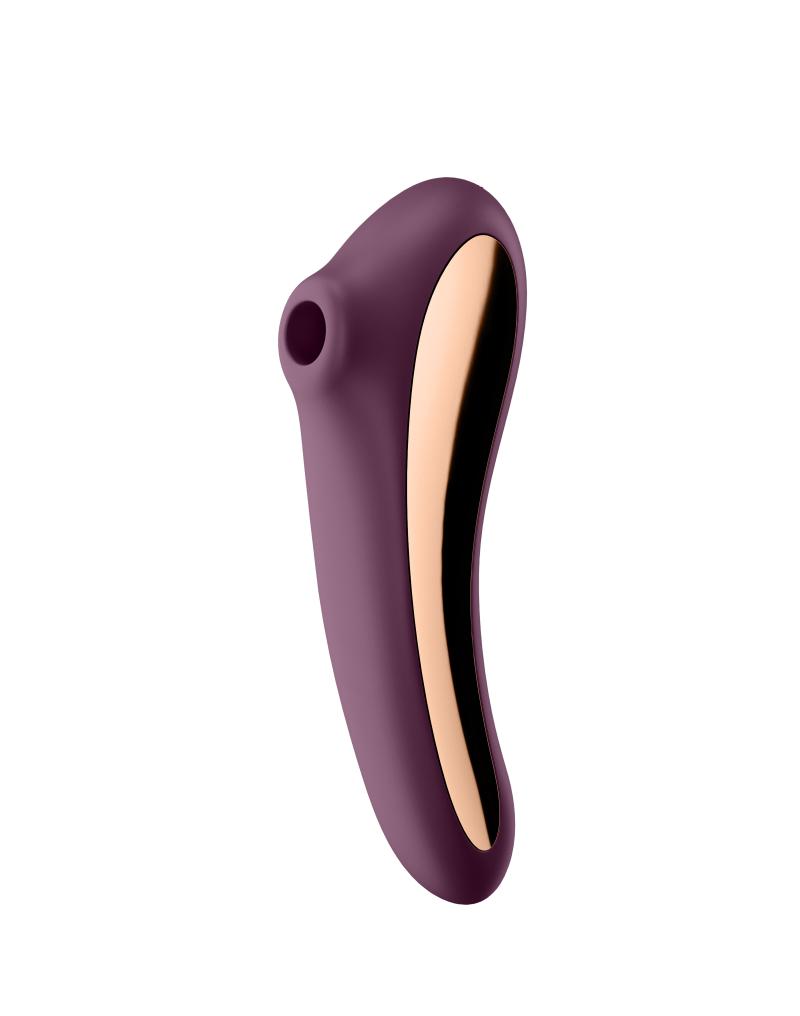 Satisfyer Dual Kiss Luchtdruk + G-Spot Vibrator 2-in-1 met APP control - Paars-Erotiekvoordeel.nl