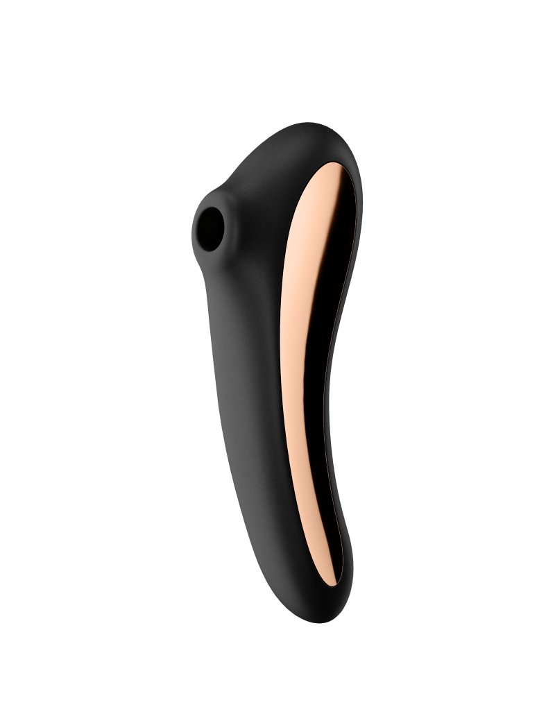 Satisfyer Dual Kiss Luchtdruk + G-Spot Vibrator 2-in-1 met APP control - zwart-Erotiekvoordeel.nl