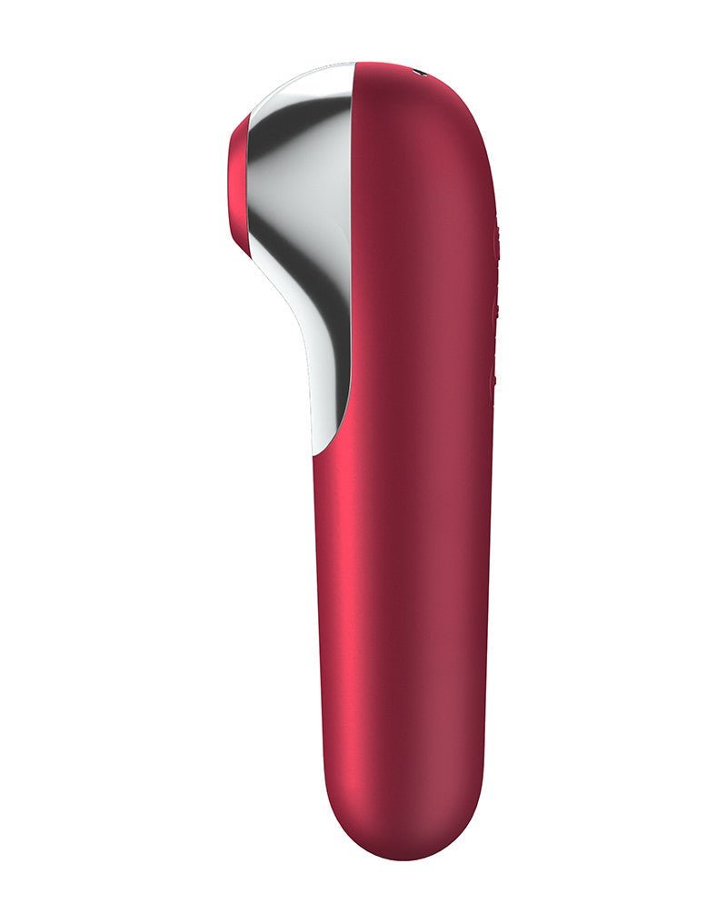 Satisfyer Dual Love Vibrerende Luchtdruk Vibrator met bluetooth en APP control - rood- Erotiekvoordeel.nl