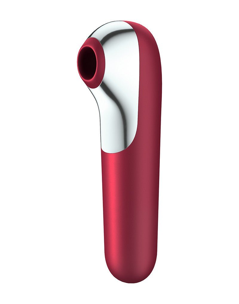 Satisfyer Dual Love Vibrerende Luchtdruk Vibrator met bluetooth en APP control - rood- Erotiekvoordeel.nl