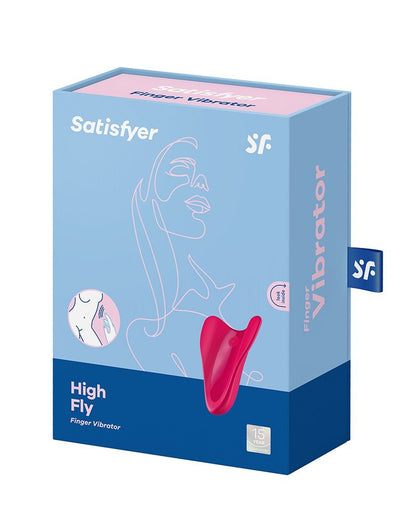 Satisfyer High Fly Vinger Vibrator - rood- Erotiekvoordeel.nl