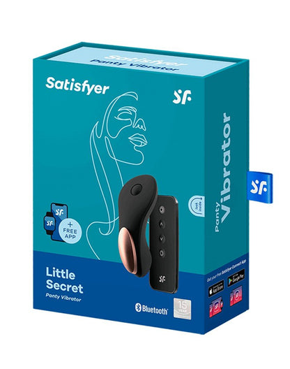 Satisfyer Little Secret Panty Vibrator voor in het slipje met APP control - zwart-Erotiekvoordeel.nl