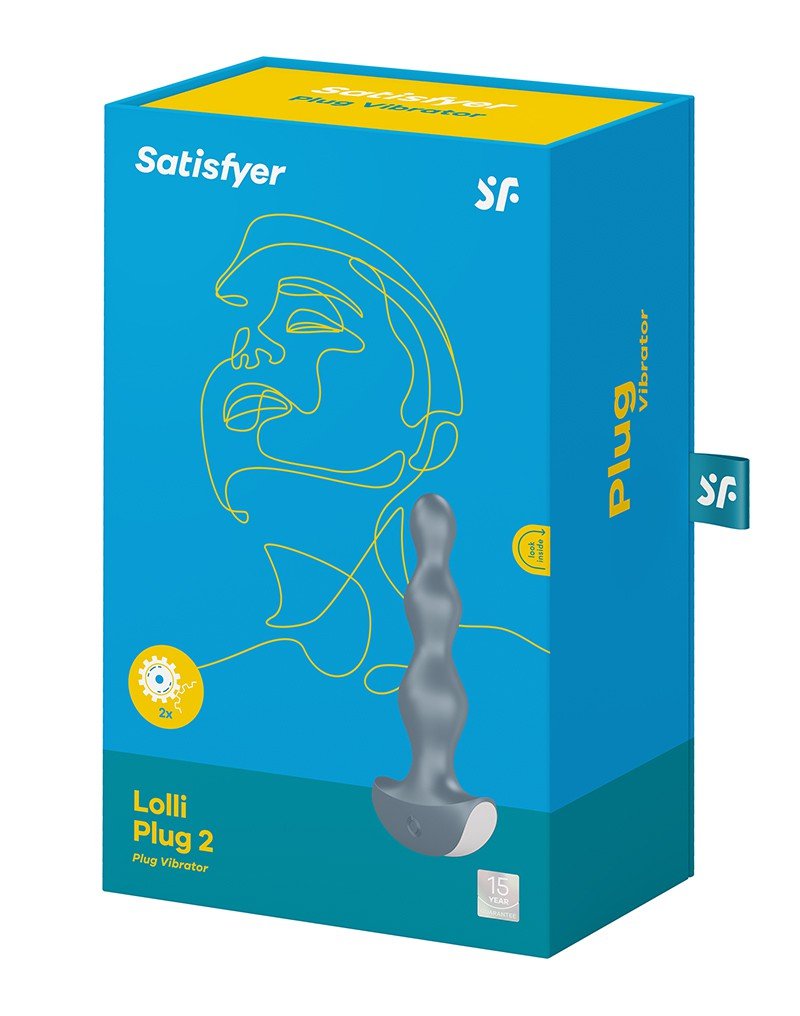 Satisfyer Lolli Plug 2 Vibrerende Buttplug - grijs- Erotiekvoordeel.nl