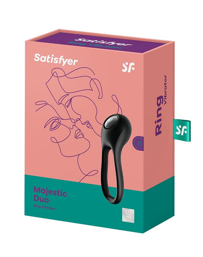 Satisfyer Majestic Duo Cockring - zwart-Erotiekvoordeel.nl