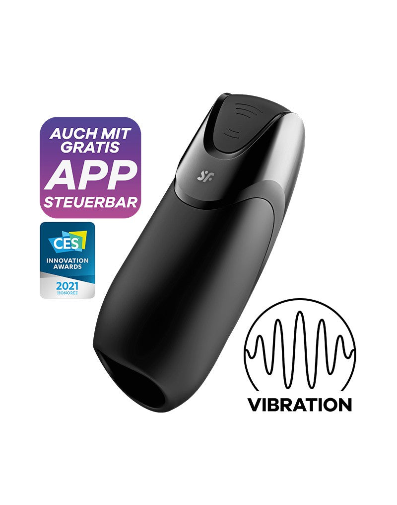 Satisfyer - Men Vibration+ (met App Control) - Masturbator - Zwart-Erotiekvoordeel.nl