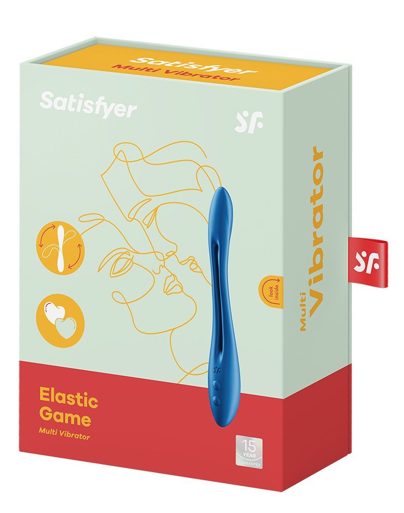 Satisfyer Multifunctionale Buigbare Vibrator ELASTIC GAME - blauw-Erotiekvoordeel.nl