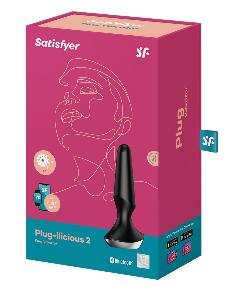 Satisfyer Plug-ilicious 2 Vibrerende Anale Plug met APP control - - zwart-Erotiekvoordeel.nl