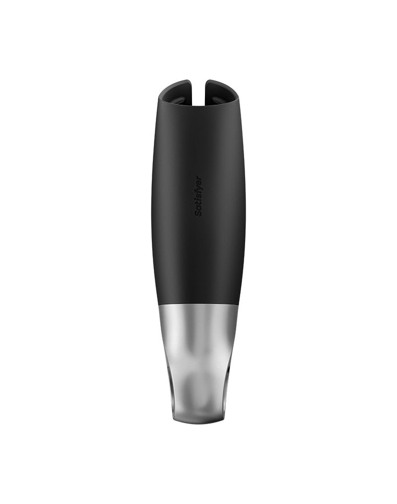 Satisfyer - Power Masturbator Met App Control - Zwart/Zilver-Erotiekvoordeel.nl